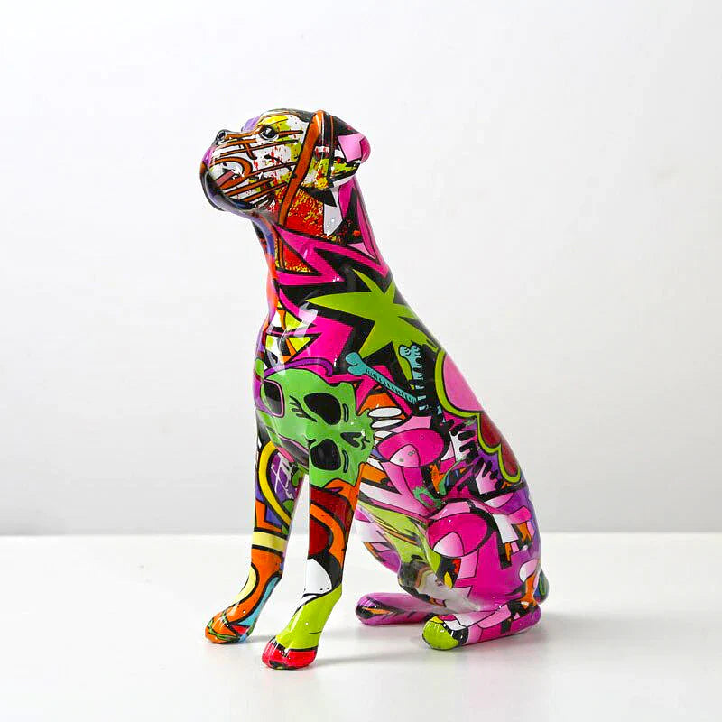 Artcharya Graffiti Painted Boxer Statue