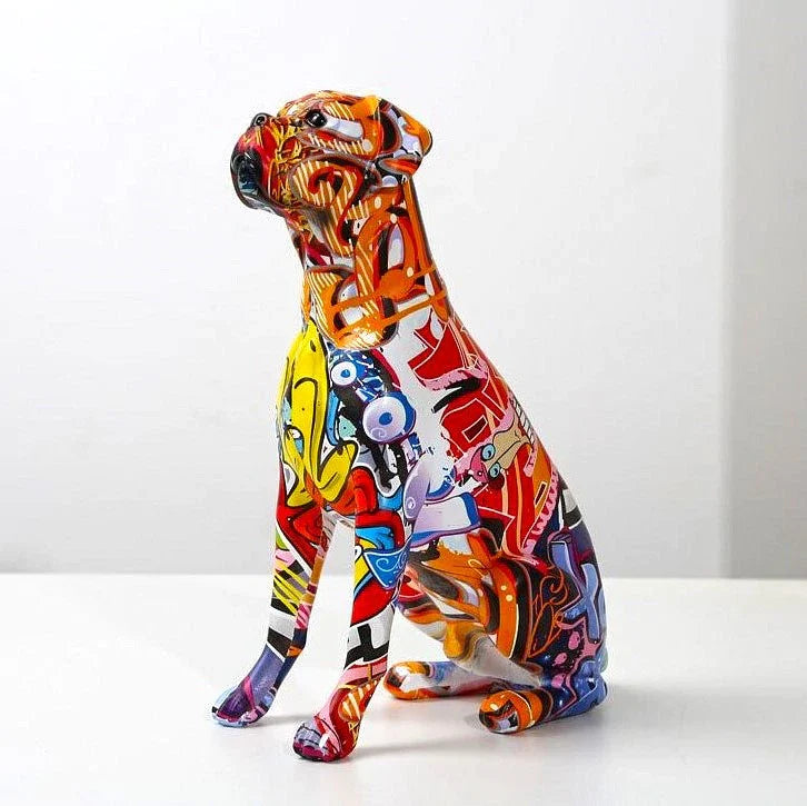 Artcharya Graffiti Painted Boxer Statue
