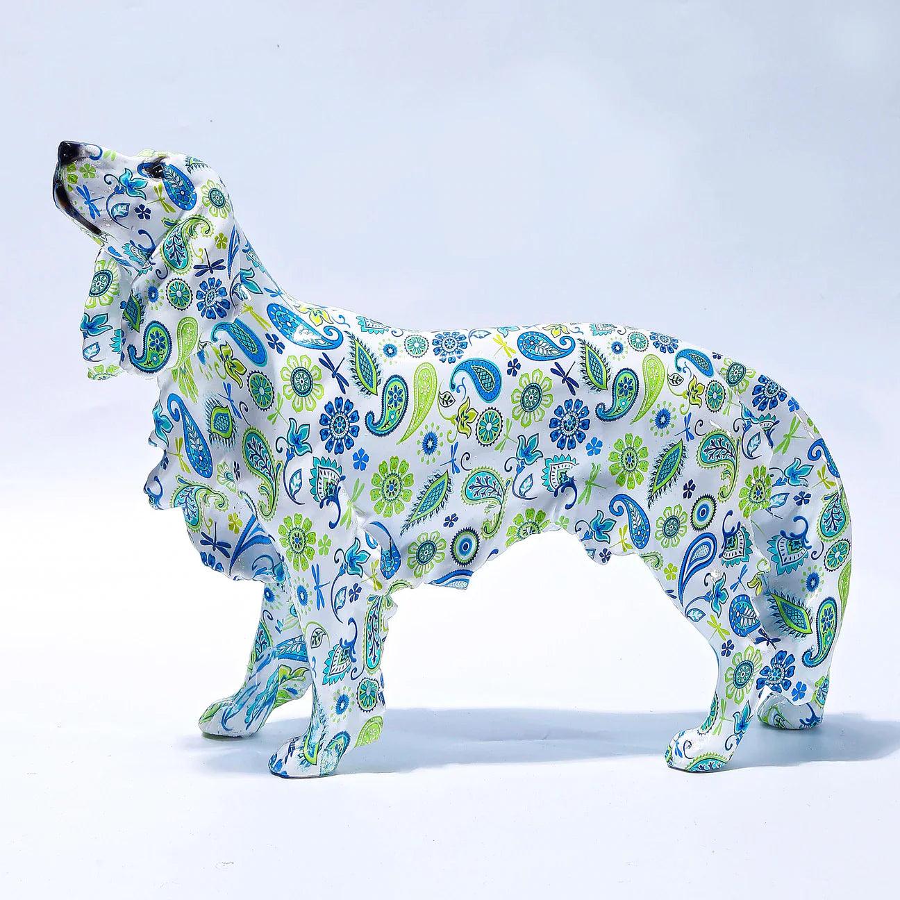 Artcharya Graffiti Painted Golden Retriever Statue