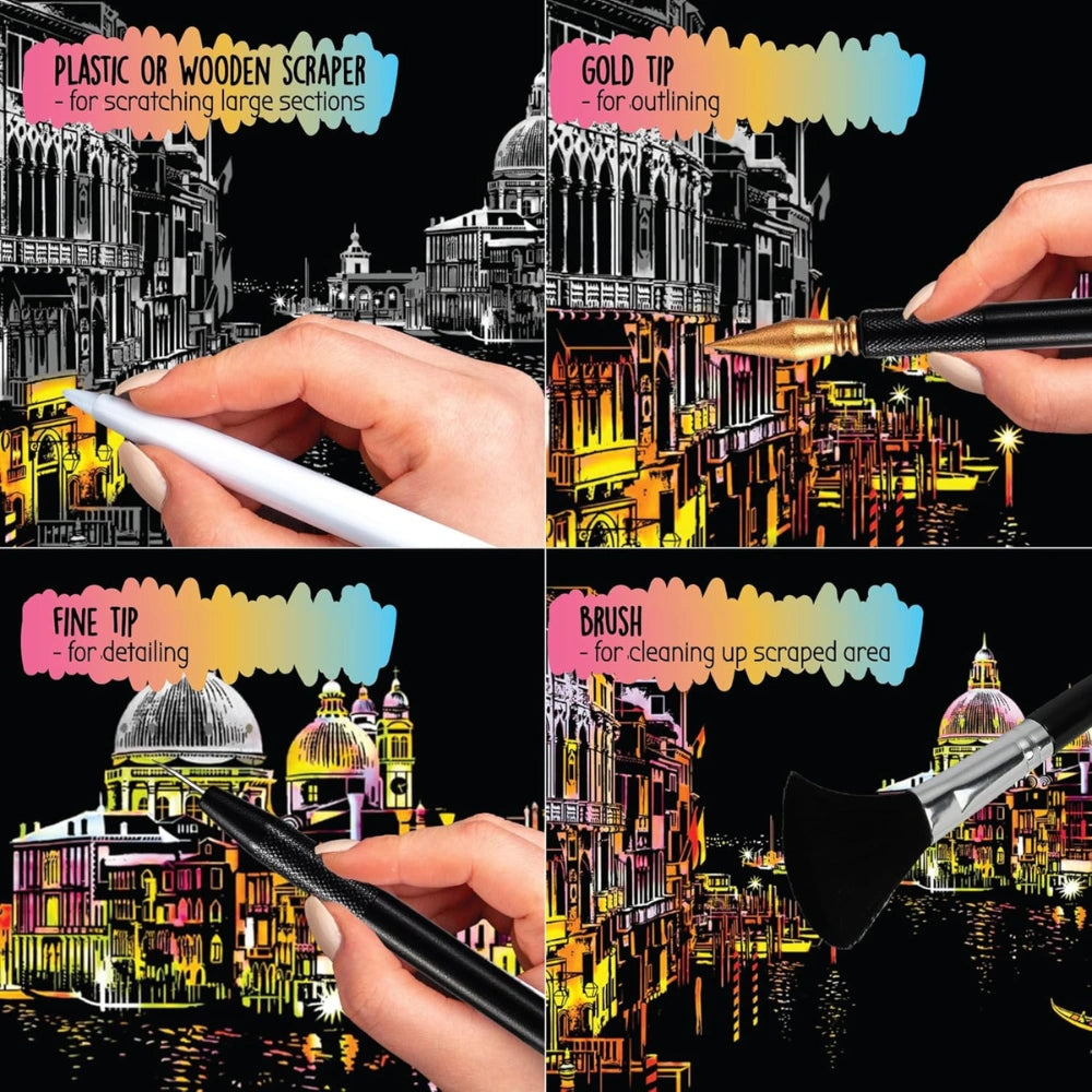 Artcharya Scratch Art Book - City Series