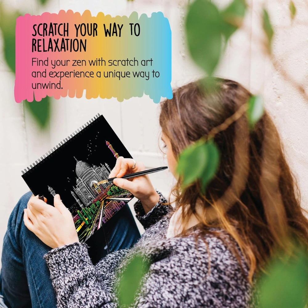 Artcharya Scratch Art Book - City Series