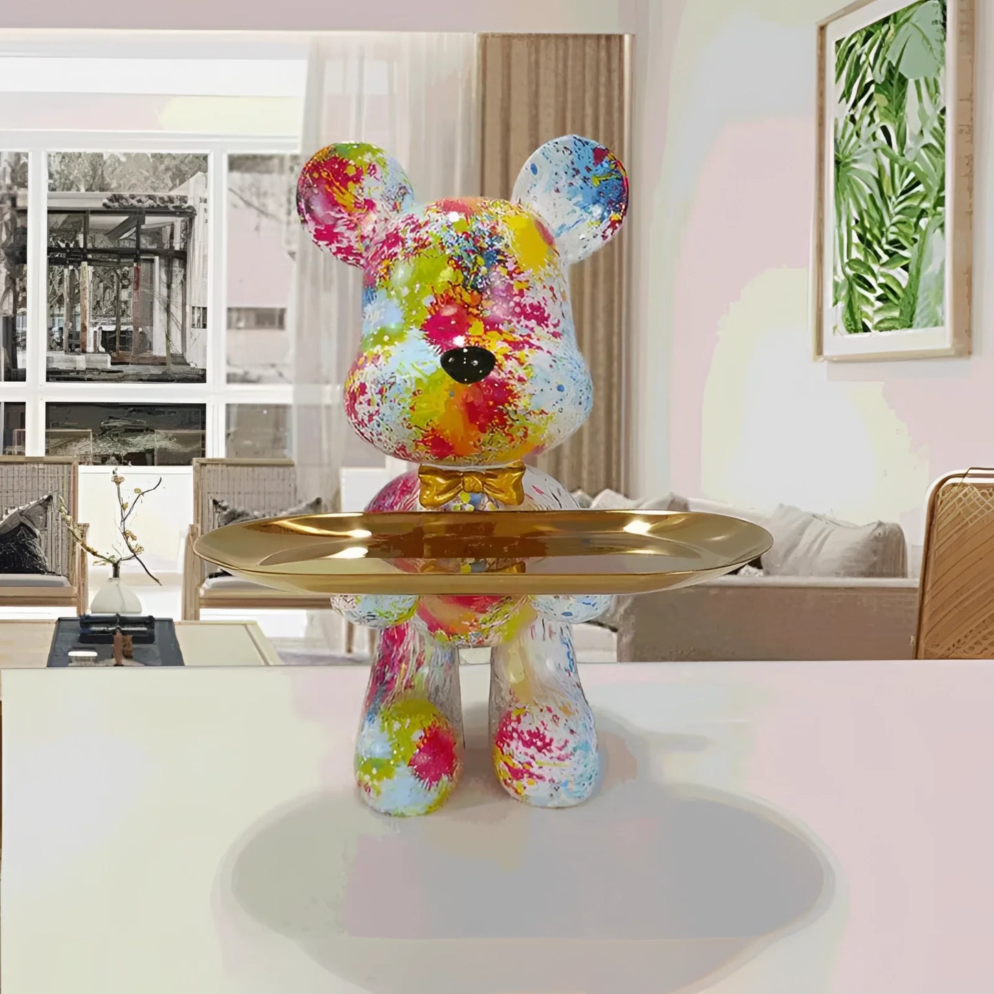 Guardian of Charm - Artistic Bear Table Sculpture