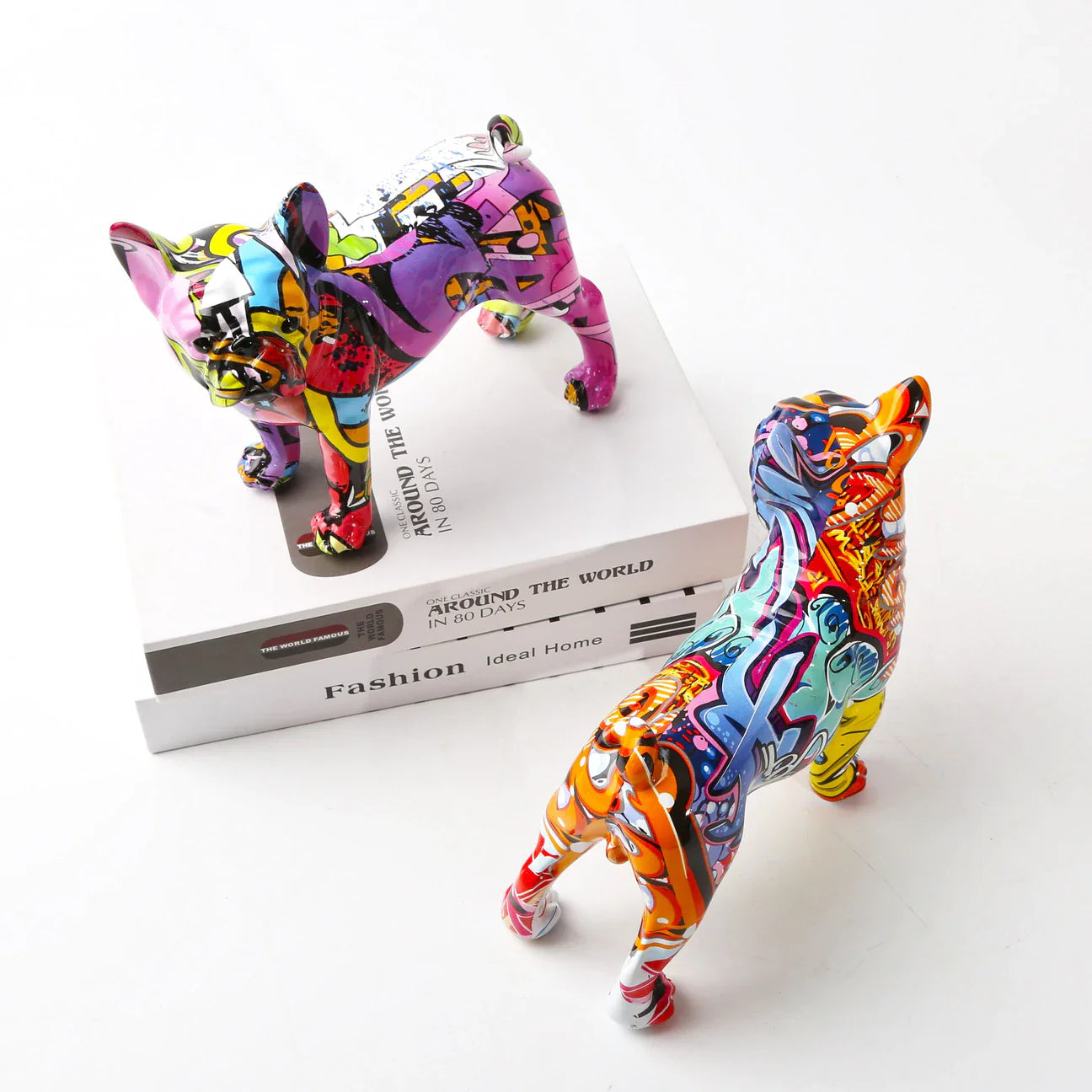Artcharya Graffiti Painted French Bulldog Statue