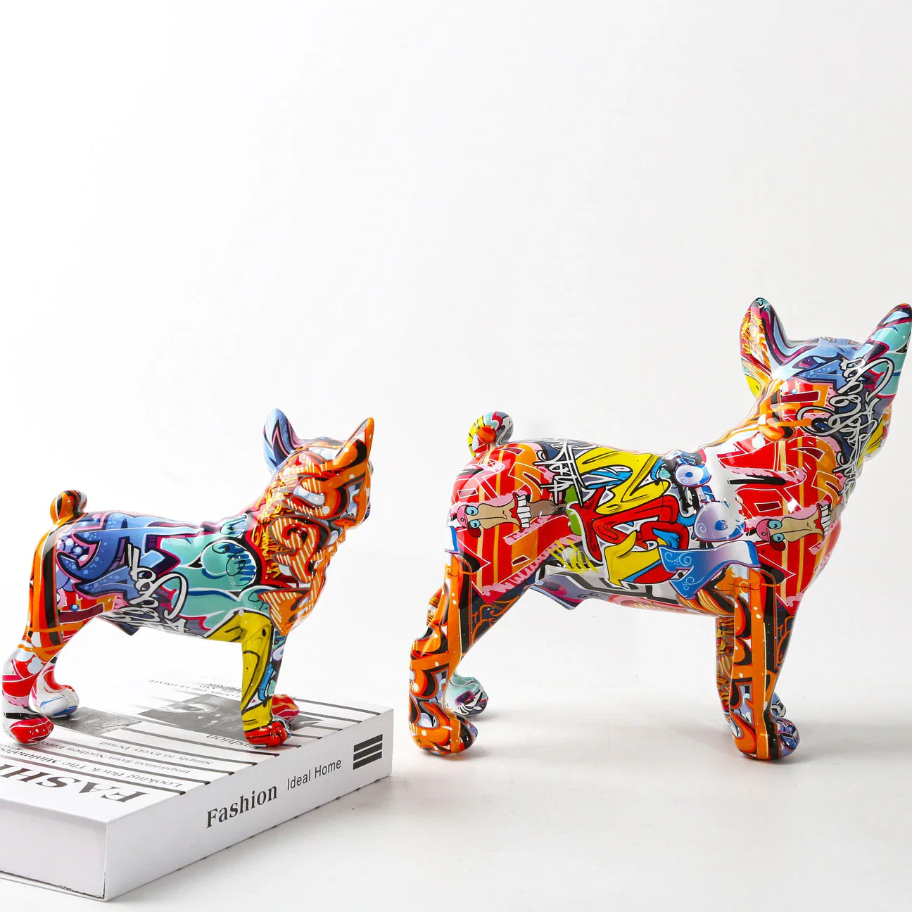 Artcharya Graffiti Painted French Bulldog Statue