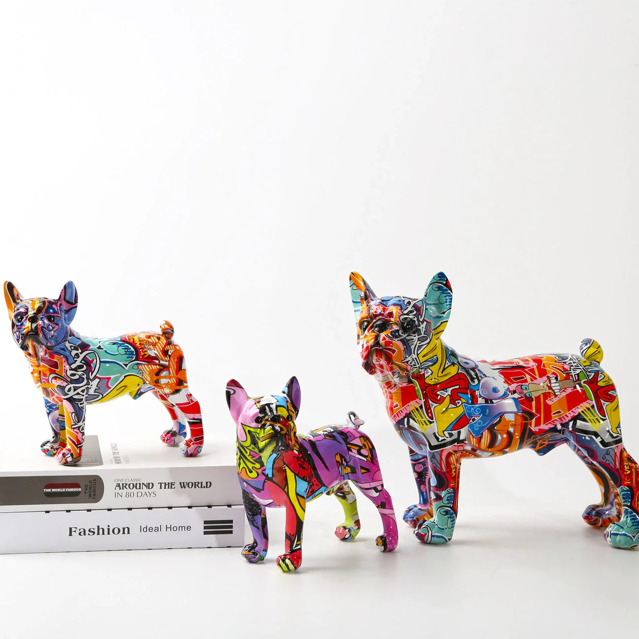 Artcharya Graffiti Painted French Bulldog Statue