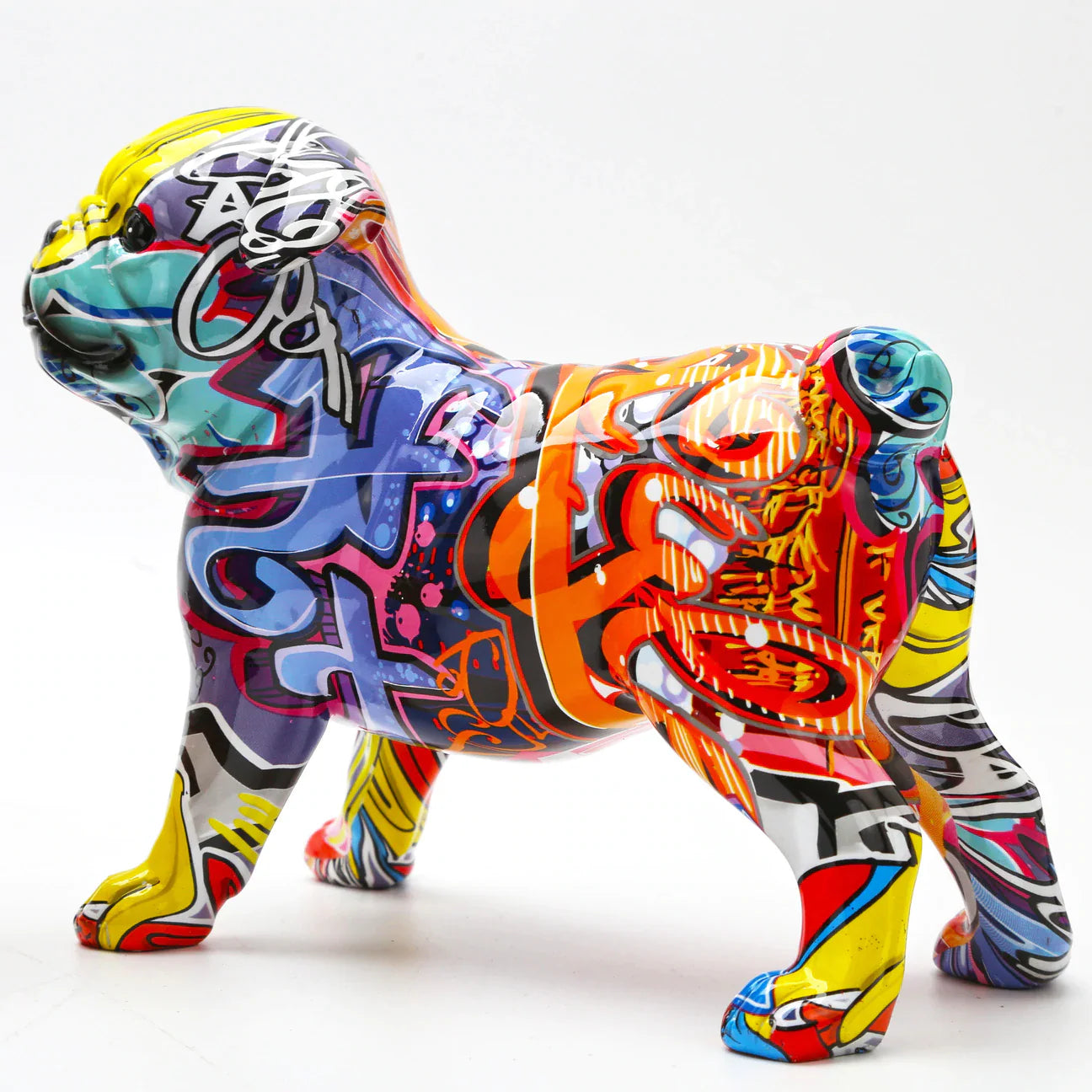 Artcharya Nordic Painted Pug Statue