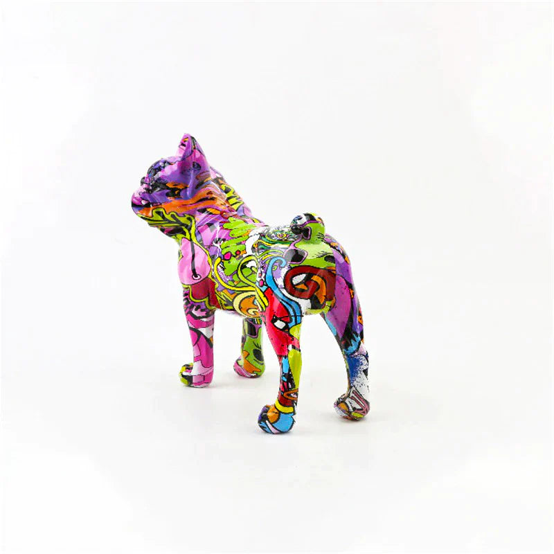 Artcharya Graffiti Painted French Bulldog Statue