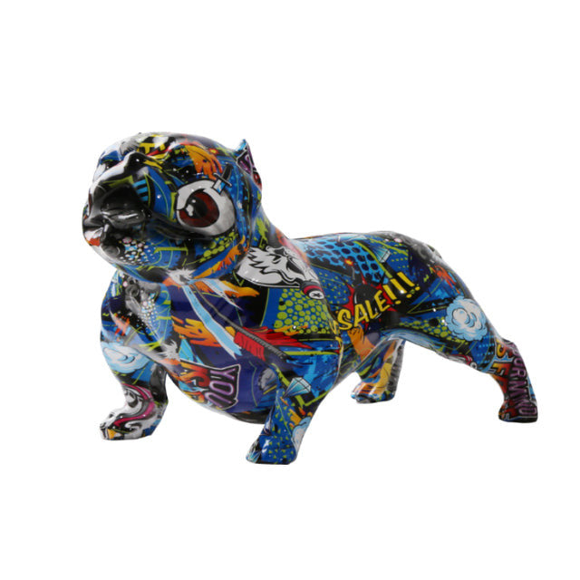 ArtZ® American Bully Graffiti Painted Statue - ArtZMiami