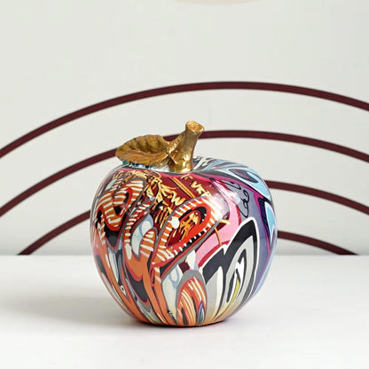 Artcharya Graffiti Painted Apple Sculpture