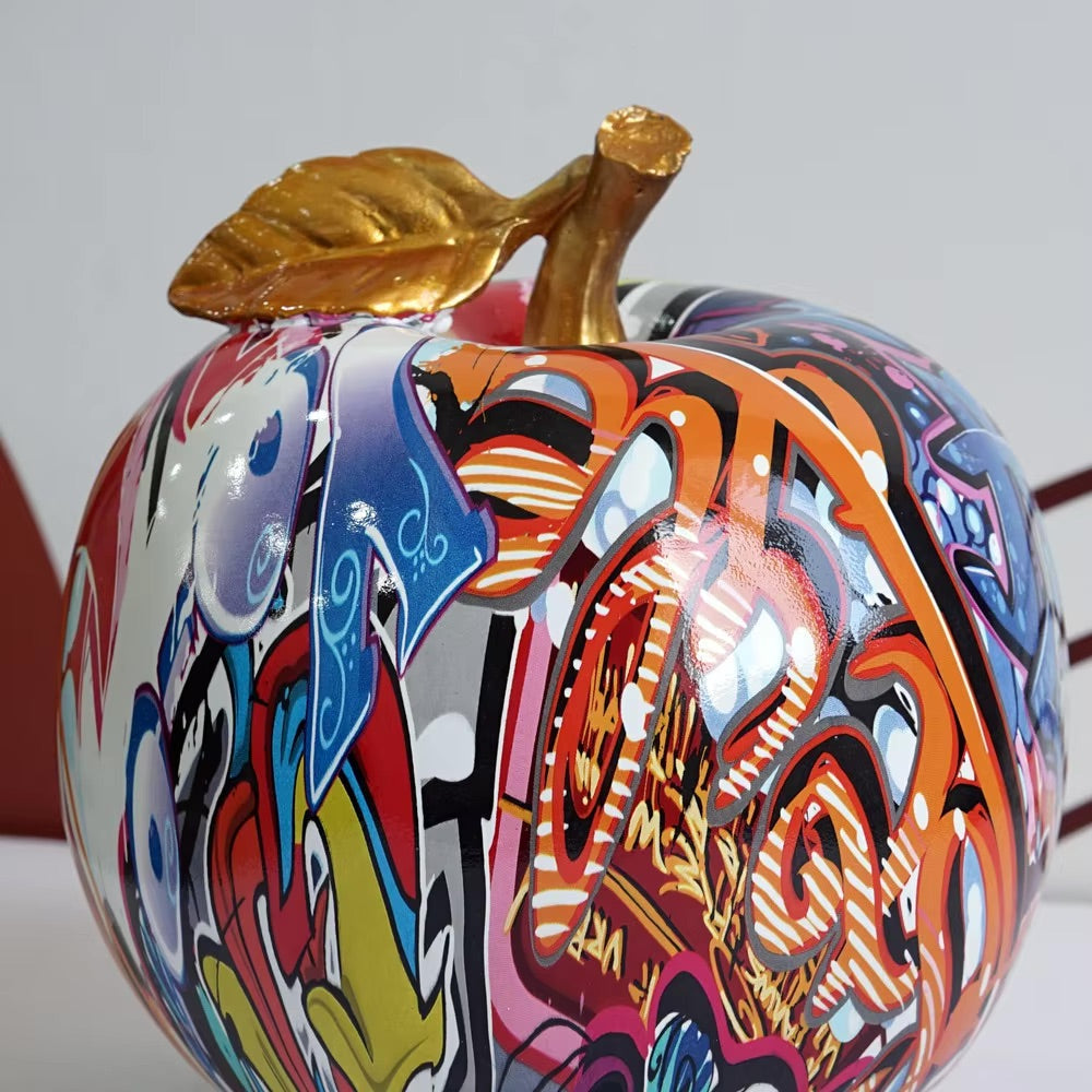 Artcharya Graffiti Painted Apple Sculpture