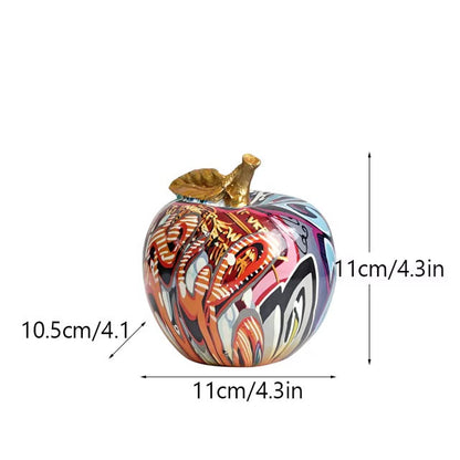 Artcharya Graffiti Painted Apple Sculpture