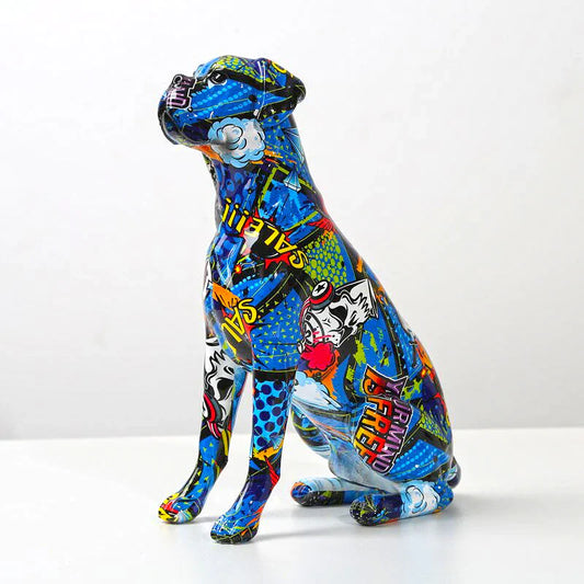 Artcharya Graffiti Painted Boxer Statue