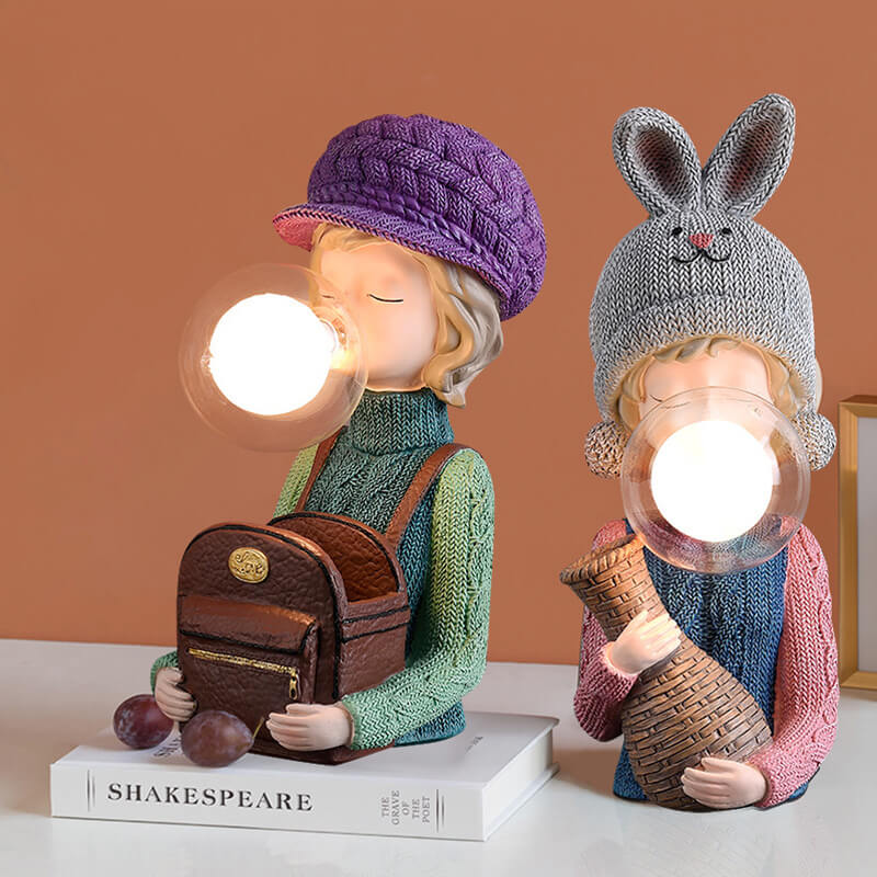 Rabbit Ear Bubble Girl Table Lamp