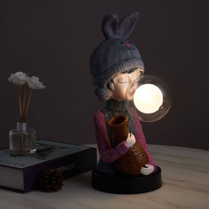 Rabbit Ear Bubble Girl Table Lamp