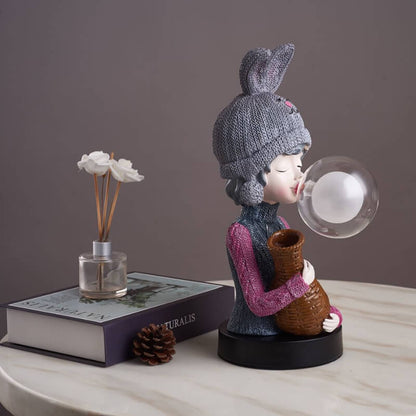 Rabbit Ear Bubble Girl Table Lamp