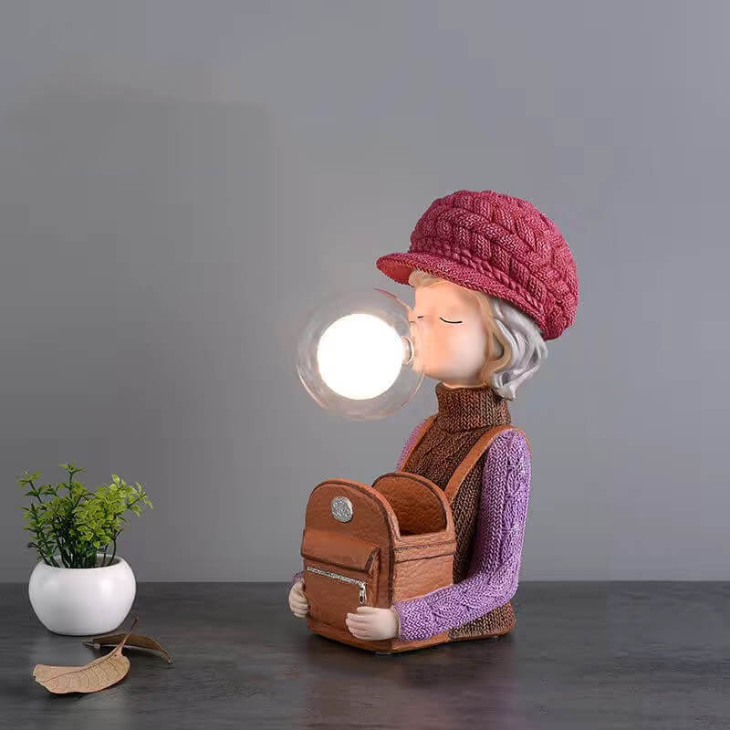 Rabbit Ear Bubble Girl Table Lamp