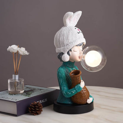 Rabbit Ear Bubble Girl Table Lamp