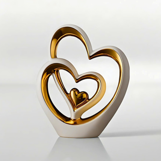 Hearts Entwined - Porcelain Symbol of Love Sculpture