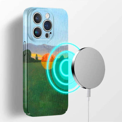 Golden Horizon - Artistic iPhone Case MagSafe