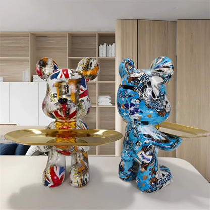 Guardian of Charm - Artistic Bear Table Sculpture