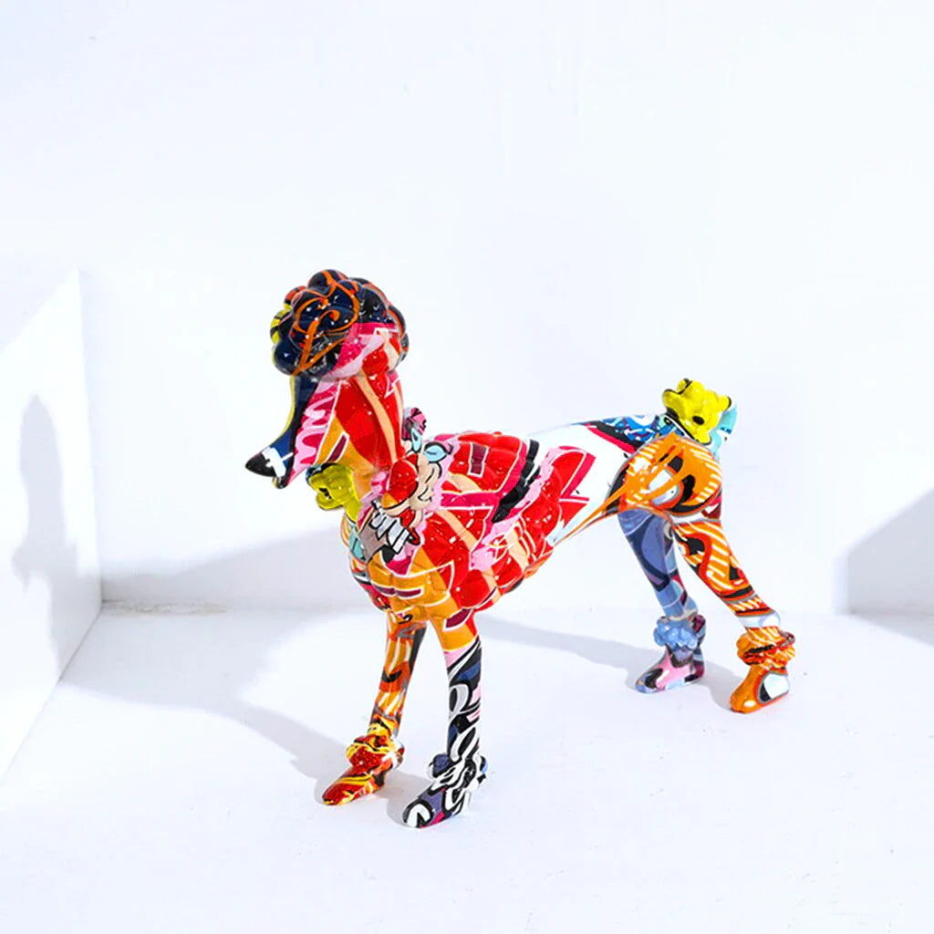 Artcharya Graffiti Painted Poodle Statue