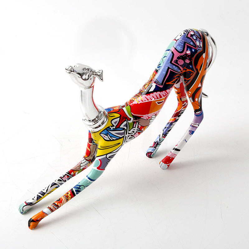 Artcharya Graffiti Greyhound Statue