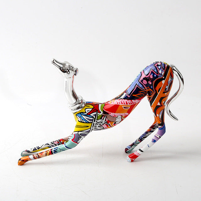 Artcharya Graffiti Greyhound Statue