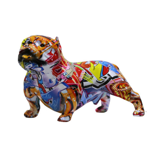 ArtZ® American Bully Graffiti Painted Statue - ArtZMiami